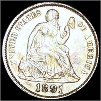 1891 Seated Liberty Dime UNCIRCULATED