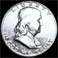 1953 Franklin Half Dollar GEM PROOF