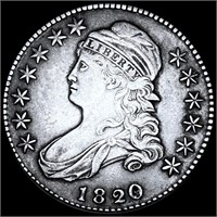 1820 Capped Bust Half Dollar LIGHTLY CIRCULATED