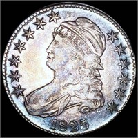 1825 Capped Bust Half Dollar ABOUT UNCIRCULATED
