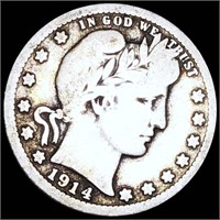 1914-S Barber Silver Quarter NICELY CIRCULATED