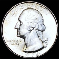 1934-D Washington Silver Quarter UNCIRCULATED