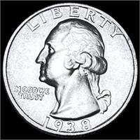 1938-S Washington Silver Quarter UNCIRCULATED