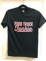 NEW "Food Truck Junkie" FOOD TRUCK T-SHIRT SZ MED