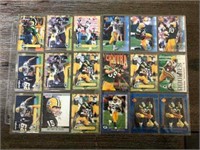 Lot of 18 Green Bay Packers football cards