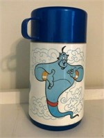 Vintage Disney Aladdin plastic lunchbox thermos