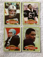 Lot of 4-1980 Topps Oakland Raiders cards