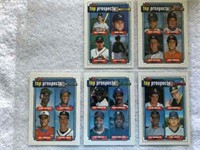 Lot of 5 Topps 1992 Top Prospects baseball cards