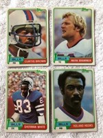 Lot of 4-1981 Buffalo Bills football cards