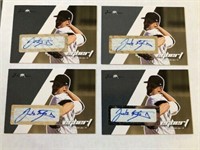 4 Jack Egbert Just Minors Autographs 2008 cards