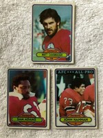 Lot of 3-1980 Topps New England Patriots cards