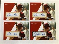 4 Andrew Fie Just Minors Autographs 2008 cards