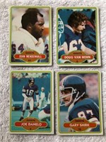 Lot of 4-1980 New York Giants football cards