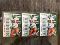 3 Daniel "Bubba" Franks rookie packers cards