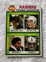 1979 Topps 1978 Oakland Raiders team leaders card