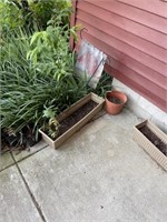 Decorative flag, planters