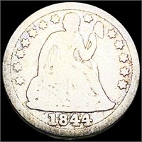 1844 Seated Liberty Silver Dime NICELY CIRC