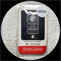 Engelhard 1oz 99.95 Platinum Bar HIGH END