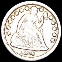 1856-O Seated Liberty Silver Dime LIGHT CIRC