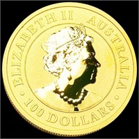 2021 $100 Australia Gold Kangaroo GEM PR 1Oz