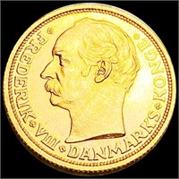 1911 Denmark Gold 20 Kroner UNCIRCULATED