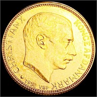 1914 Denmark Gold 20 Kroner UNCIRCULATED