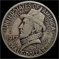 1937 Roanoke Half Dollar LIGHTLY CIRCULATED