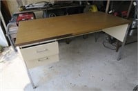 Metal Desk W/2 Drawers  5’ X 30”