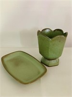 Vintage Plainsman Green Frankoma Pottery
