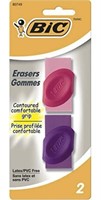 BIC Erasers with Contoured Plastic Grips,
