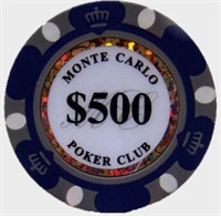 Monte Carlo Poker Club Poker Chips
