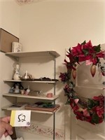 Shelf contents, wreath