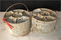 Galvanized Round Divided Bucket with Bail (2)