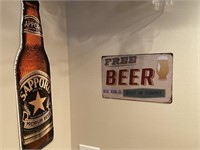 Metal beer signs