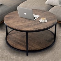 36 inches Round Coffee Table, Light Brown