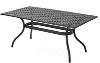 Aluminum Rectangle Table, Black Sand