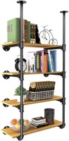 4 Tier DIY Pipe Shelves - Wall Mounted