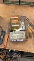 Saws, Bosch router bits , smiths stones