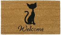 Welcome Mats Cat Doormat, 18 x 30-Inch
