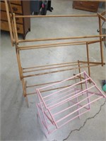 Vintage Rid-Jid Wooden Clothes Drying Rack & a