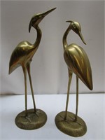 2 Tall Brass Birds