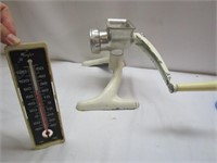 Vintage Plastic Thermometer & Table Top Grinder