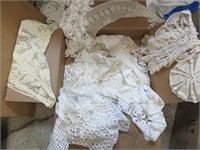 Box Full of Vintage Doilies