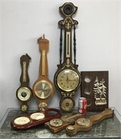 Lot of barometers/thermometers - repair/parts