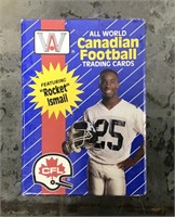 Sealed box of All World CFL trading cards
