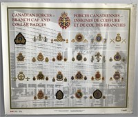 Poster of Canadian cap and collar badges 23"x20"
