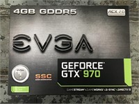 EVGA Geforce GTX970 graphics card-open box, works