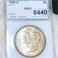 1900-O Morgan Silver Dollar PCI - MS63 VAM-15