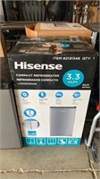 Hisense 3.3 Cu Ft Compact Refrigerator  UNTESTED