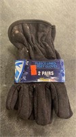 Fleece Lined Jersey Gloves ONE PAIR